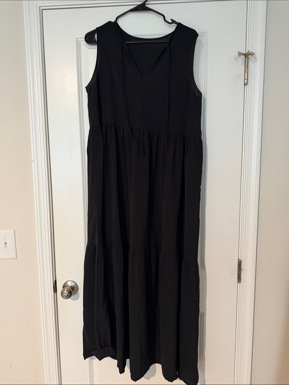 Classic Black Sleeveless Maxi Dress